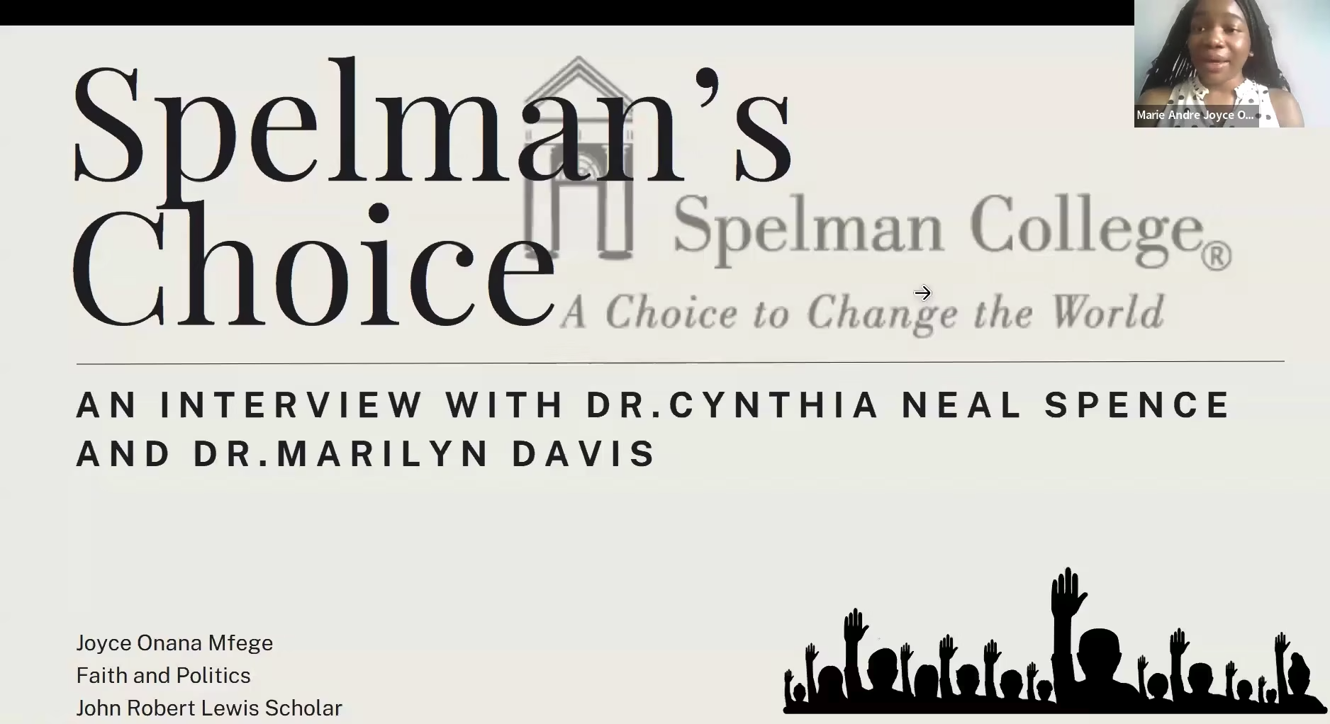 Spelman’s Choice: An interview with Dr. Cynthia Neal Spence and Dr. Marilyn Davis